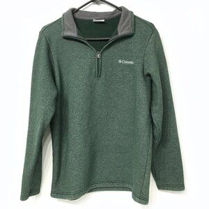 Columbia men's green pullover quarter zip sweater/sweatshirt shirt size small